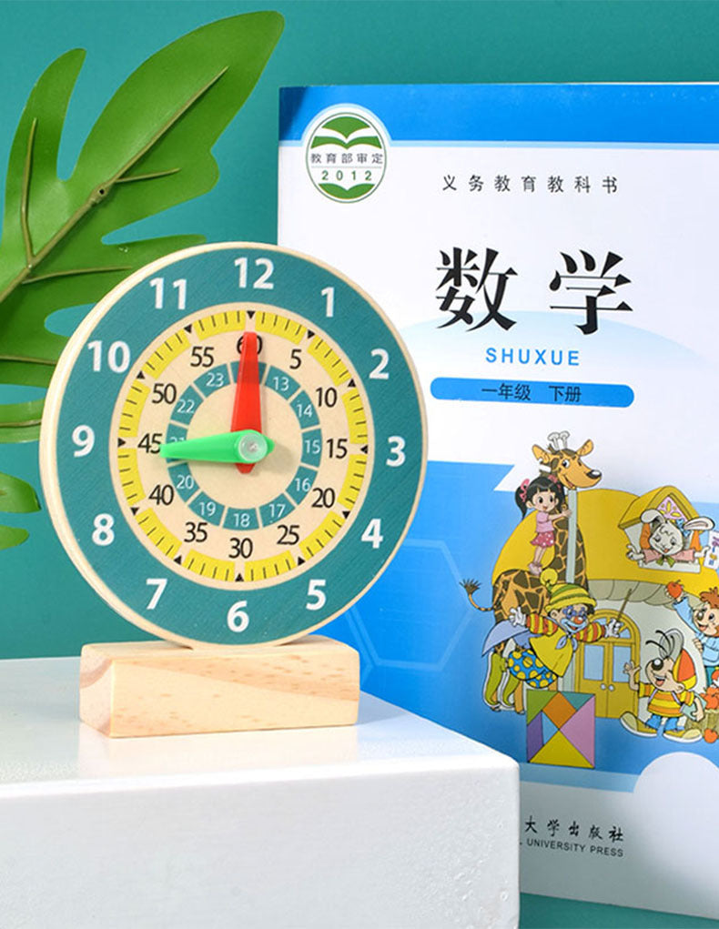 Specialized Clock Teaching Aids for Elementary School: Clock Models for First and Second Graders, Alarm Clock Face, Children's Learning Time Toys