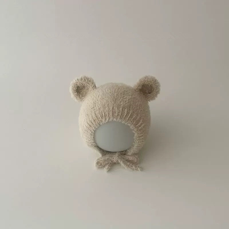 Cold-proof foreign-style cold hat cute warm lace solid color plush toddler hat baby autumn and winter hat baby ear protection