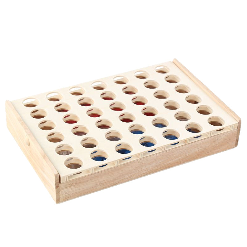 Three-Dimensional Four-Piece Chess Four-Piece Game Chess P 0.34kg Kidsren's Educational Early Education Multi-Person Toy Wooden Boxed Multi-Color