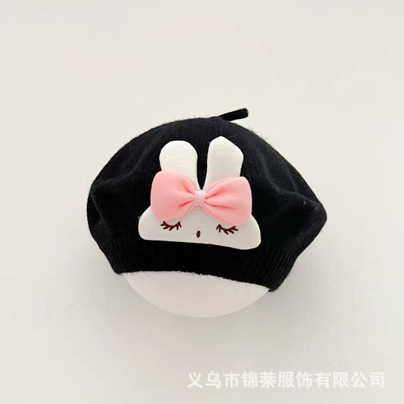 Spring and Autumn Korean Style Baby Boy and Girl Candy Color All-match Knitted Beret Children's Western Style Casual Wool Hat Paintler Hat