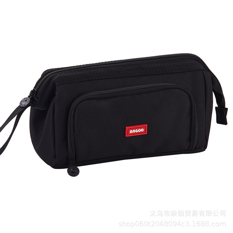 Korean Style Boat-Shaped Large-Capacity Multi-Layer Oxford Pencil Bag Multi-Functional Portable Stationery Box Simple Student Storage Pencil Bag