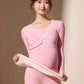 Maternity Autumn and Winter Thermal Underwear Nursing Sleepwear All-Season Warm No-Wear Underwear Postpartum Maternity Top Base Layer