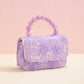 2024 new elegant princess style bag girl trend small square bag pearl portable high value sequin bag wholesale