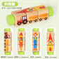 Cecpc Kidsren's Early Education Rotating Building Block Puzzle Baby Animal and Fruit Cognition Wooden Educational Toys for 1-2-3 Years Old