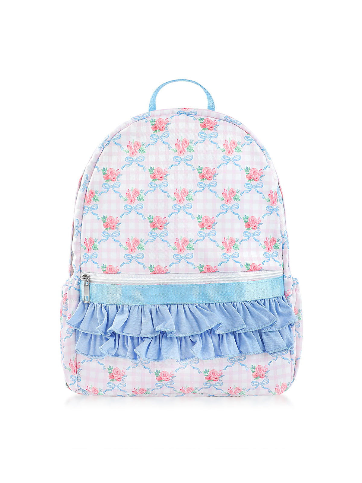 Cross-Border Cute Bow Floral Backpack Cute Pink Ruffle Decoration Large Capacity Portable Student Backpack