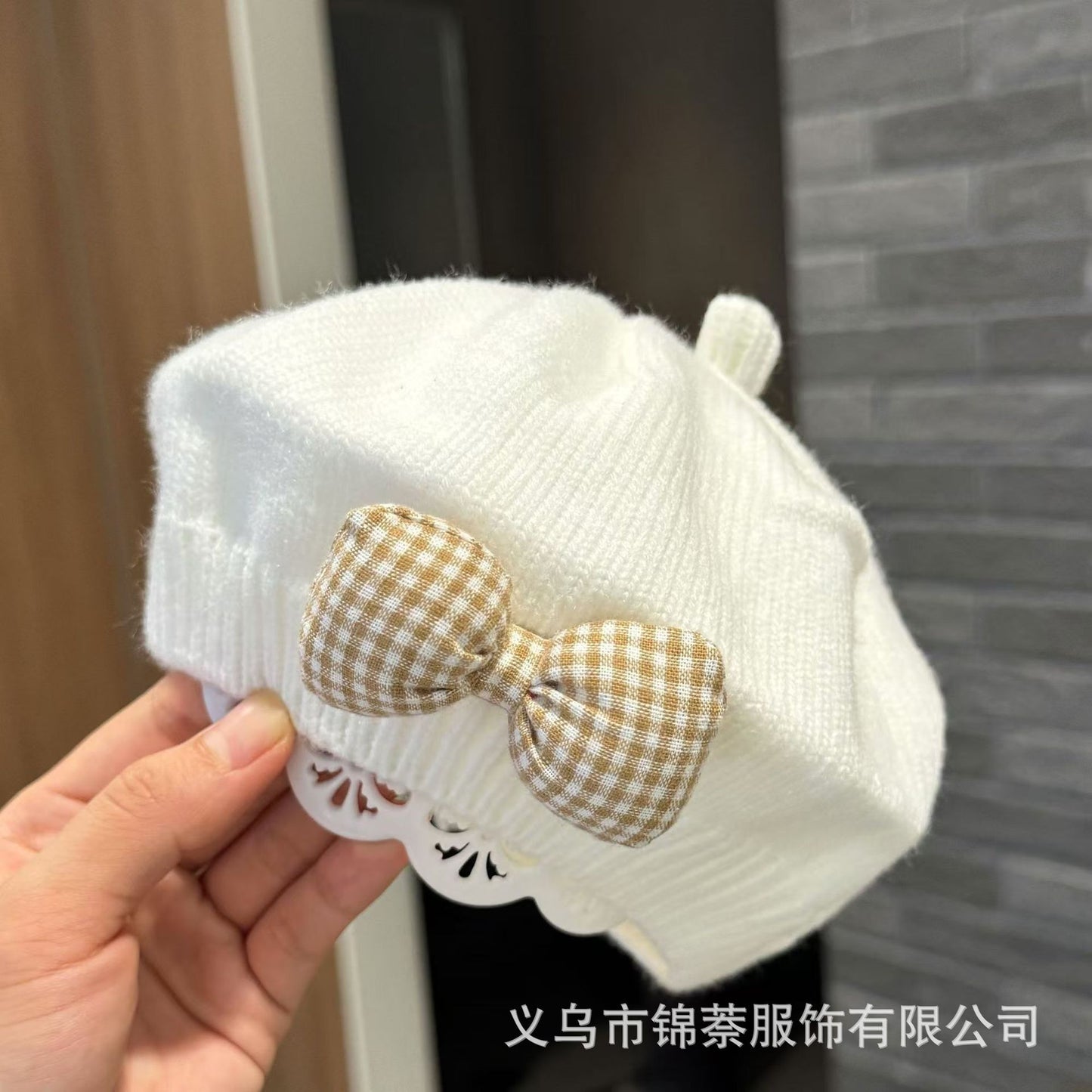 Spring and Autumn Korean Style Baby Boy and Girl Candy Color All-match Knitted Beret Children's Western Style Casual Wool Hat Paintler Hat