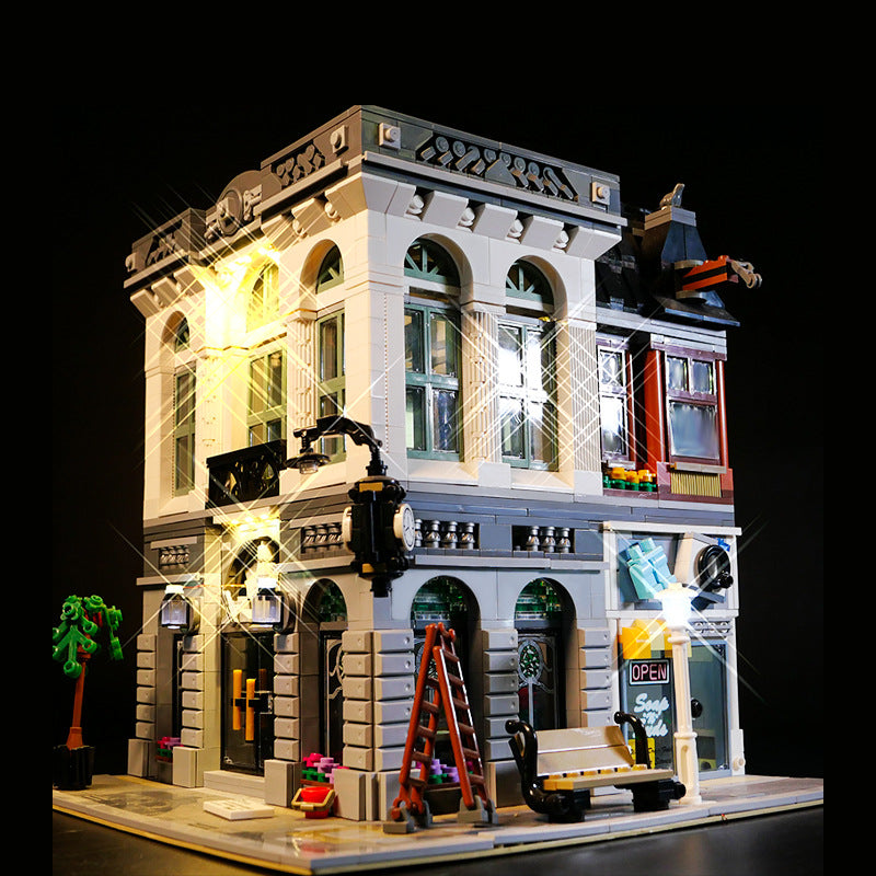 Compatible with LEGO Creative Street View Series Brick Bank 10251 Building Blocks LED Lighting DIY Lamp (not included)