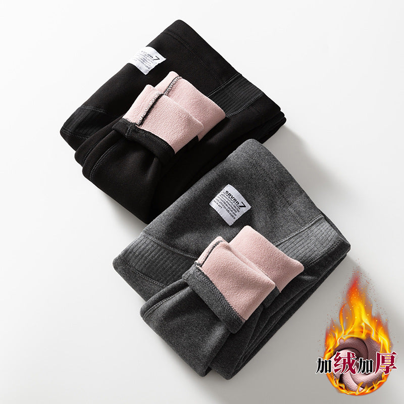 Pregnant Women's Leggings Spring and Autumn Outer Wearing Cotton plus size Autumn Pants fleece-lined Belly-supporting 150.00kg Pregnant Women's Nine-point Pants