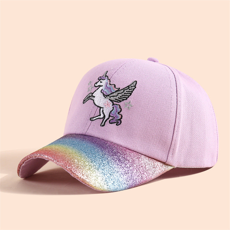 Cross-border Unicorn Children's Baseball Cap Baby Hat Spring and Autumn Festival Cross-border Foreign Trade Duck Tongue Hat