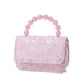 2024 new elegant princess style bag girl trend small square bag pearl portable high value sequin bag wholesale