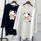 Pregnant Women's Autumn Cotton Top Mid-length Long-sleeved Loose Korean Fashion Trendy Mom's Pregnancy T-shirt Winter Base Shirt
