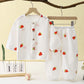Children's Thin Double-Layer Gauze Pajamas Two-Piece Set Summer Girls Home Clothes Baby Boy Long-Sleeved Bloomers Set