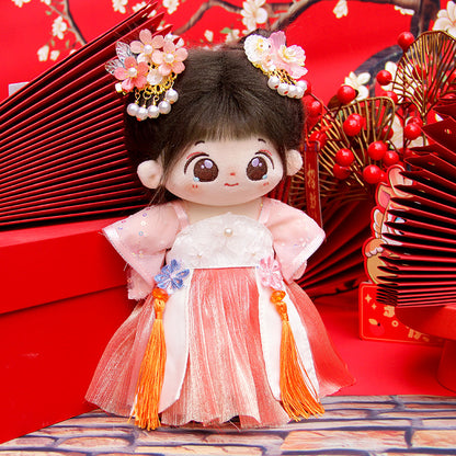 A generation of original genuine antique doll 20cm cotton doll clothes ancient Chinese clothing suit skirt