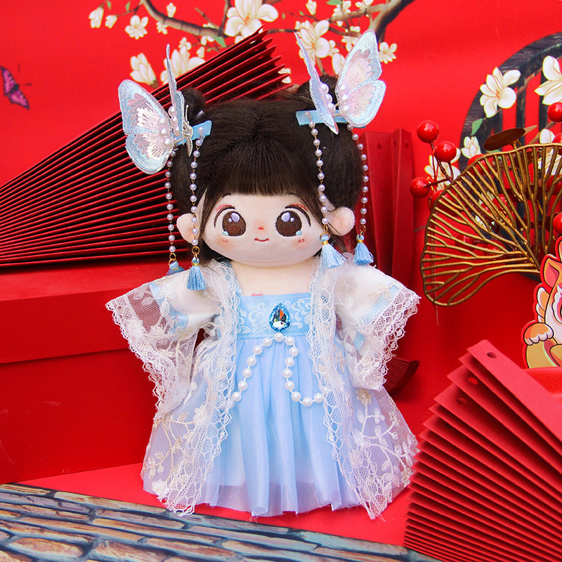 A generation of original genuine antique doll 20cm cotton doll clothes ancient Chinese clothing suit skirt