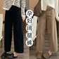 in stock Early Autumn New 2024 Pregnant Women's High Waist Slimming Casual Pants Women's Design Sense Pear-Shaped Figure Nine-point Haren Pants