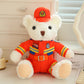 Police Bear Doll Traffic Police Bear Doll Uniform Fire Suit Teddy Bear Plush Toy Internet Red Bear Doll