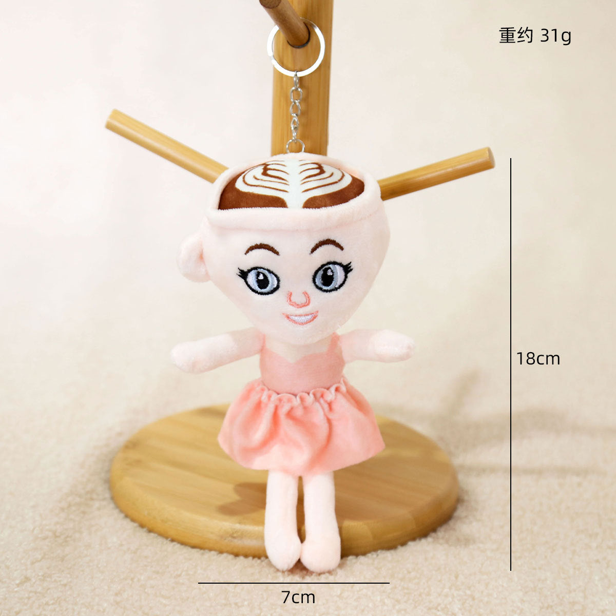 Cross-Border Ai Shanhaijing Monster Plush Toy Tungtungsahur Wooden Stick Man Pendant Doll Keychain