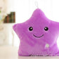 Colorful luminous pillow cute five-pointed plush toy doll wholesale