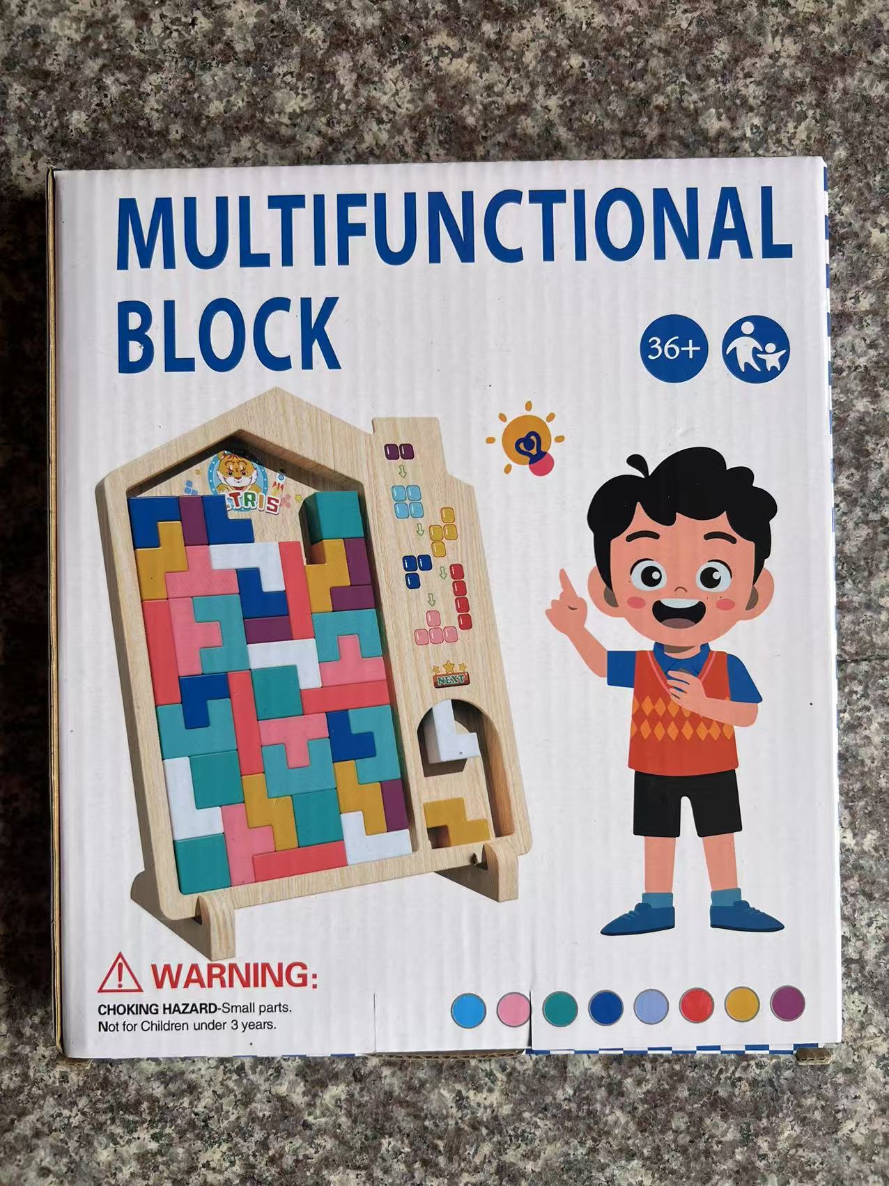 Factory Wooden Early Education Boys and Girls Accumulates Tetris Jigsaw Puzzle 3456-year-old Children's Educational Toys