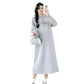 Pregnant Women's Loose Pregnant Women's Fashion Autumn and Winter Loose fleece-lined Thickened Sweat Mid-length dress Autumn and Winter Clothes