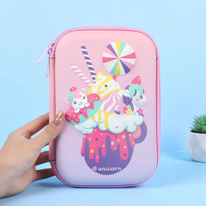 Eva Pencil Box 3D Stereo Large-Capacity Kidsren's Pencil Bag Multi-Functional Student Stationery Popular Pencil Box Waterproof