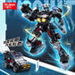 Little Luban Building Blocks Children's Educational Assembled Car Model Transforming Mecha Robot Compatible with Lego Boy Toys