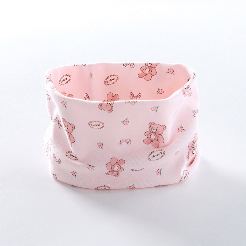 Loveable Amoy Children's Scarf Autumn and Winter Pure Cotton Class A Baby Cartoon Baby's Head Windproof Warm Neck Sleeve