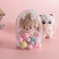 10cm13cm baby out walking baby bag pvc transparent bag star doll should aid cotton doll display storage bag