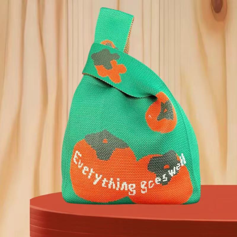 Panda New Knitted Bag Women's Handbag Wide Hand Gift Back Gift Bag Cute Panda Knitted Bag Hand Gift