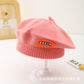 Spring and Autumn Korean Style Baby Boy and Girl Candy Color All-match Knitted Beret Children's Western Style Casual Wool Hat Paintler Hat