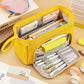 Korean Style Boat-Shaped Large-Capacity Multi-Layer Oxford Pencil Bag Multi-Functional Portable Stationery Box Simple Student Storage Pencil Bag