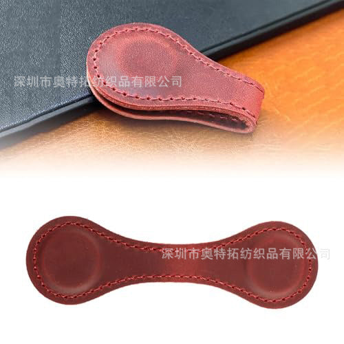European-Style Retro Genuine Leather Magnetic Bookmarks, Creative Magnetic Planner Markers, Student Reading Page Clips, Magnetic Bookmarks