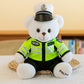 Police Bear Doll Traffic Police Bear Doll Uniform Fire Suit Teddy Bear Plush Toy Internet Red Bear Doll