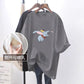 Nursing Top Summer mid-length short-sleeved T-shirt loose postpartum hot mom slimming nursing bottoming shirt