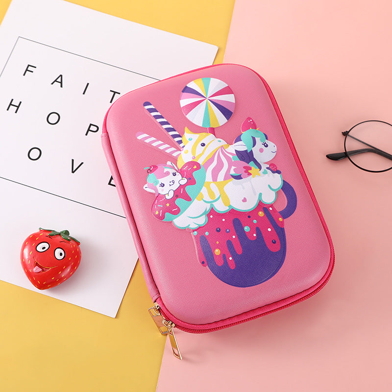 Eva Pencil Box 3D Stereo Large-Capacity Kidsren's Pencil Bag Multi-Functional Student Stationery Popular Pencil Box Waterproof