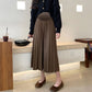Maternity dress 2023 Autumn New Korean style fashionable pleated belly support skirt for pregnant women
