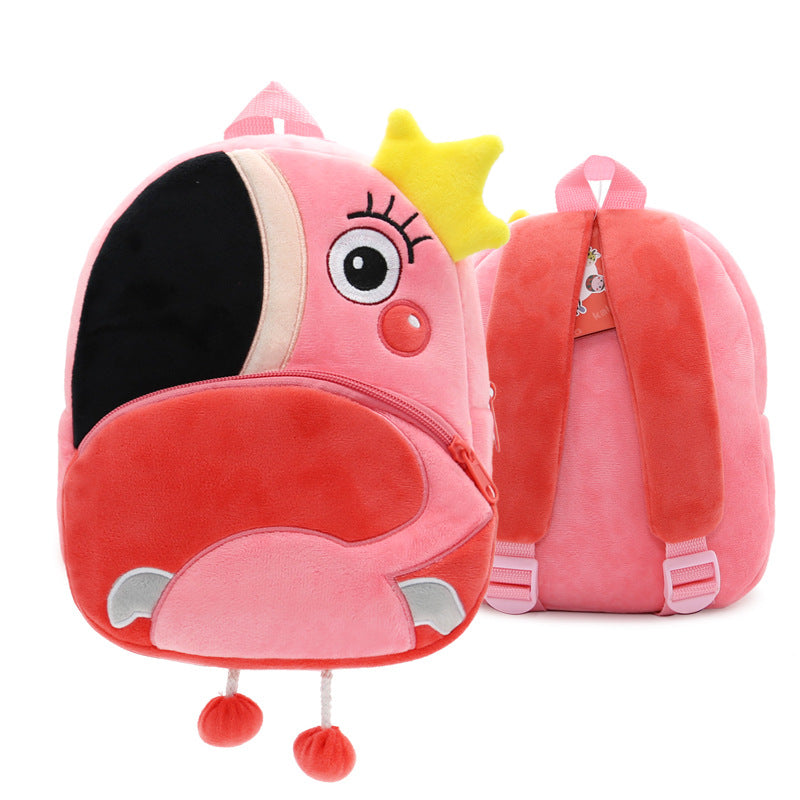 Cute Cartoon Animal Children's Backpack Stall Supply Backpack Kindergarten Plush Backpack Children's Bag Orderable Printing