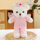 Nurse Uniform Doctor College Student Teddy Bear Doll Plush Toy Graduation Gift Logo