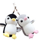 Creative cartoon four-sided bullet Penguin plush pendant cute animal doll bag car key chain pendant wholesale