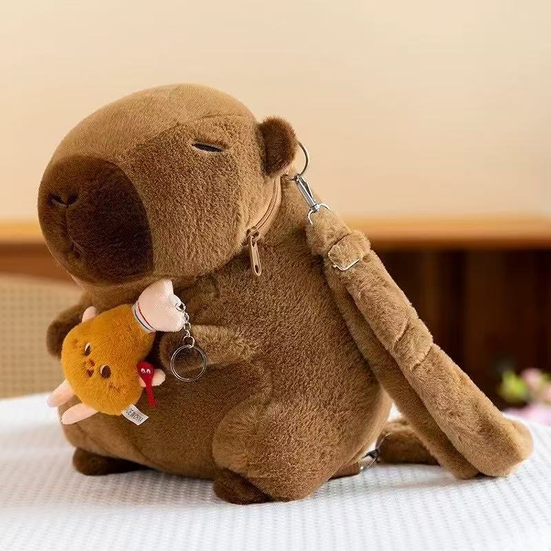 Capibala Doll Capybara Backpack Doll Large Capacity Cartoon Plush Toy Doll Internet Popular