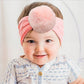 2023 new children's seamless hair band Europe and the United States new baby nylon fur ball headscarf baby hair band
