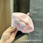 Spring and Autumn Korean Style Baby Boy and Girl Candy Color All-match Knitted Beret Children's Western Style Casual Wool Hat Paintler Hat