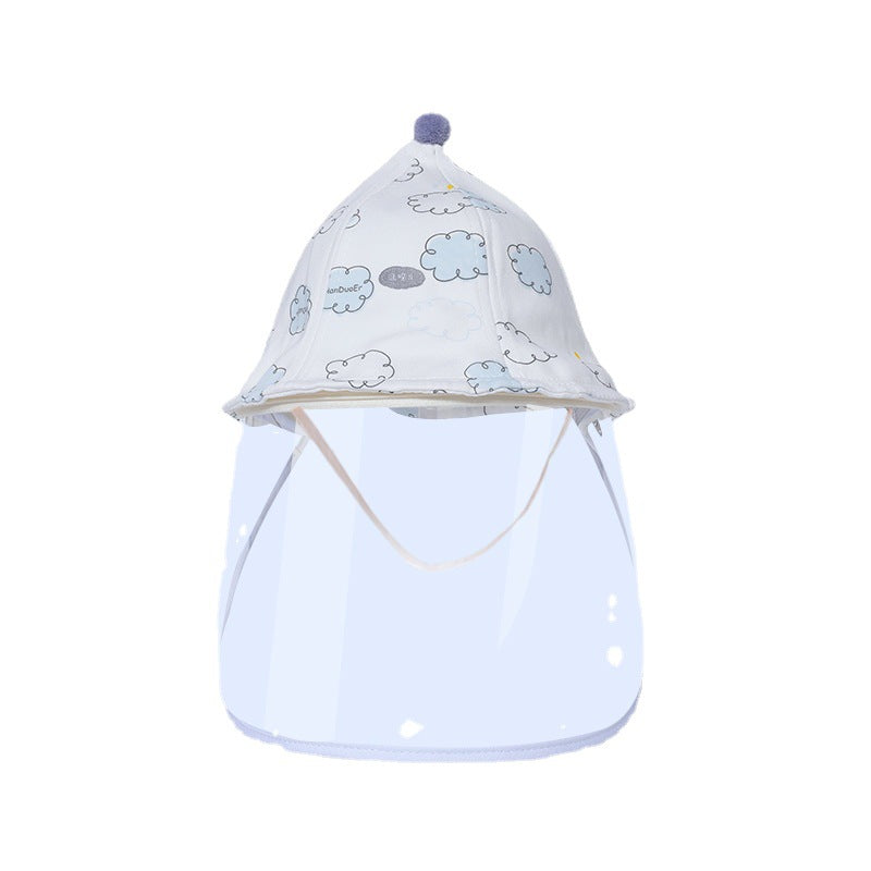 Baby Hat Spring and Autumn Thin Pure Cotton Cute Super Cute Fisherman Hat Anti-Droplet Protective Cap for Newborns