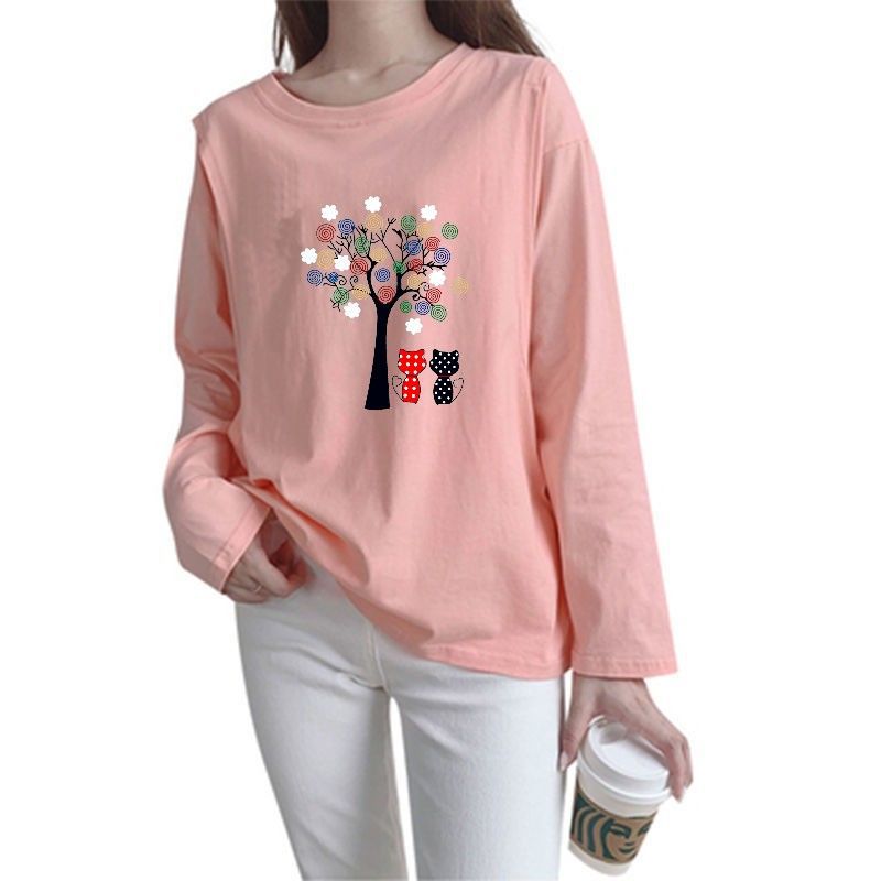 Out to wear nursing clothes spring and autumn clothes nursing maternity clothes moon clothes long sleeve outer home clothes loose T-shirt autumn