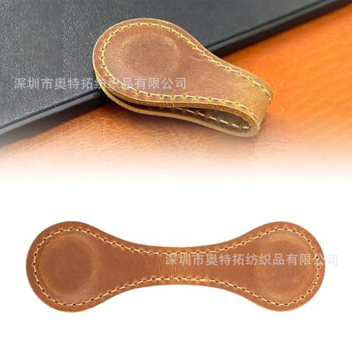 European-Style Retro Genuine Leather Magnetic Bookmarks, Creative Magnetic Planner Markers, Student Reading Page Clips, Magnetic Bookmarks