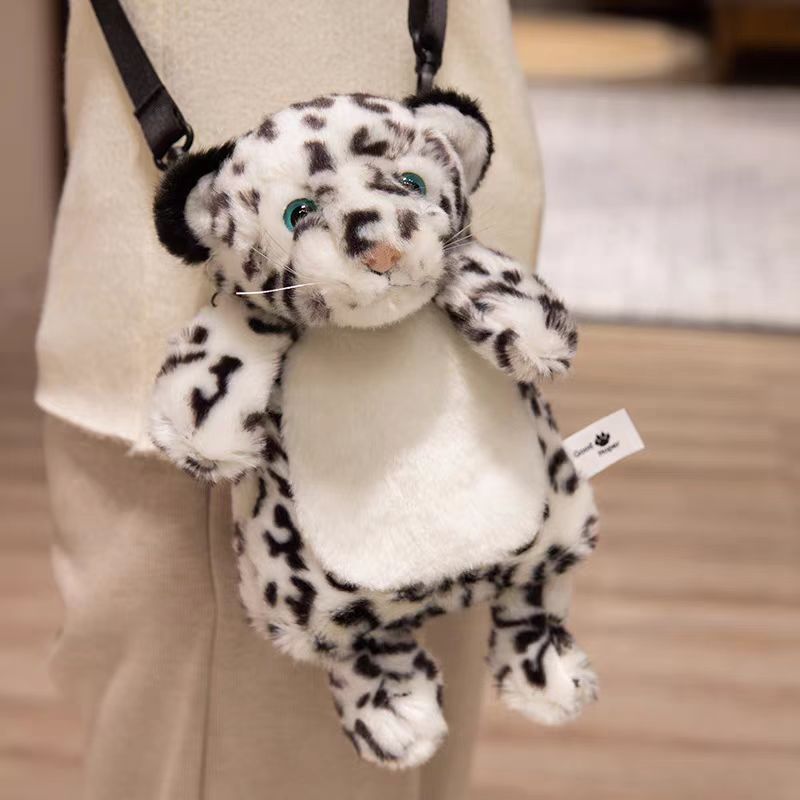 Simulation Tiger Giant Panda Crossbody Bag Shoulder Bag Red Panda Sloth Plush Toy Backpack Zoo Toy