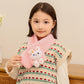 Children's Christmas Autumn and Winter Scarf Plush Warm Cute Cartoon Red New Year Festival Imitation Rabbit Fur Parent-Child Scarf