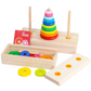 Hanoi Tower for Primary School Students 10 Layers 8 Large 5 Medium 10 Layers Hanrotoro Kidsren's Educational Thinking Training Toys
