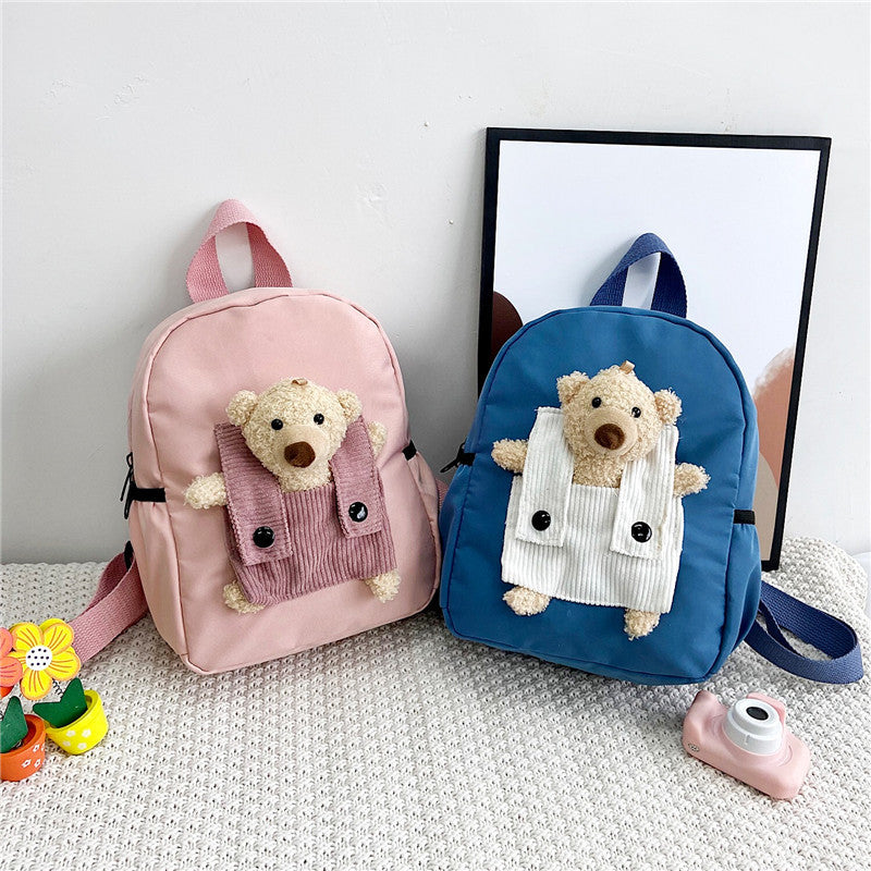 Kindergarten School Bag Cartoon Bear Unisex Backpack 2026 New Korean Style Trendy Children's Backpack Gift Bag Wholesale