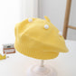 Spring and Autumn Korean Style Baby Boy and Girl Candy Color All-match Knitted Beret Children's Western Style Casual Wool Hat Paintler Hat